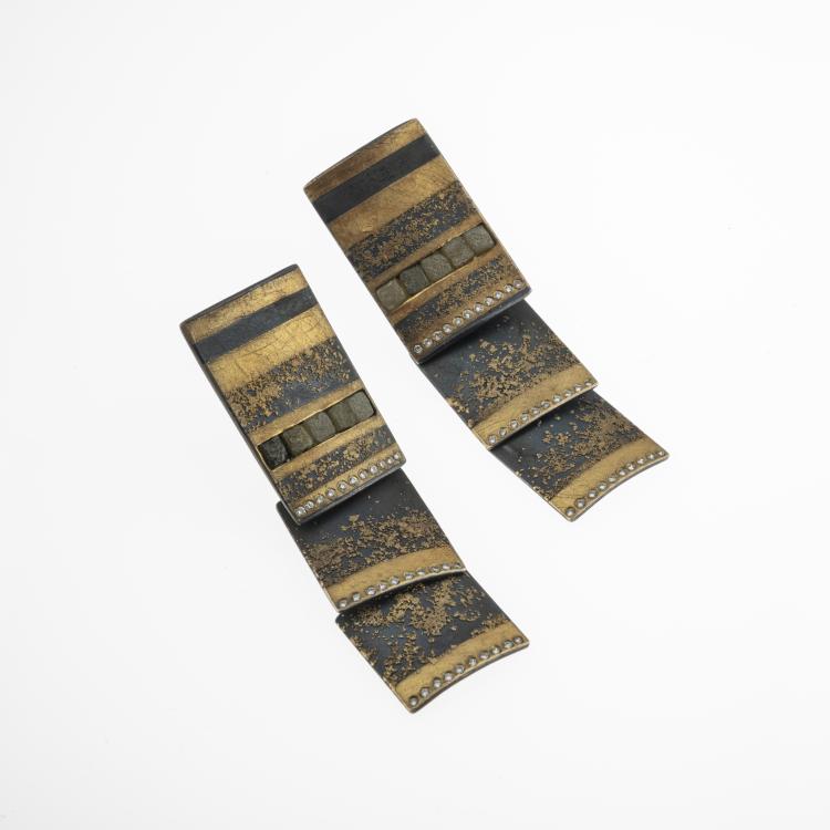 Bild 1 zu Objekt, Bracelet and earrings with rough diamonds, 1989/2002, Michael Zobel, 176D 902