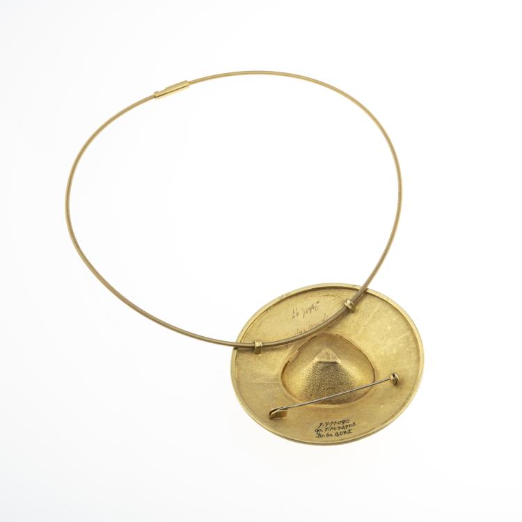 Bild 1 zu Objekt, Anh&auml;nger/Brosche mit Feueropal, 1997, Michael Zobel, Zobel, 176D 904