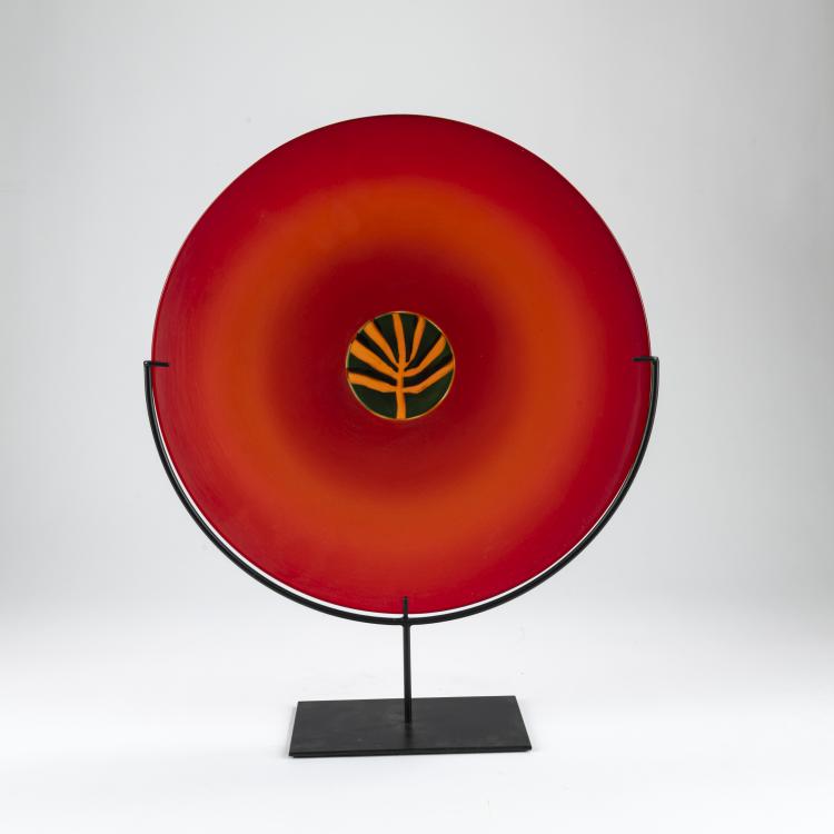 Hauptbild zu Objekt, Decorative plate 'Estate', 1976 (design), Laura Diaz de Santillana, Venini & C., Murano, 177B 575