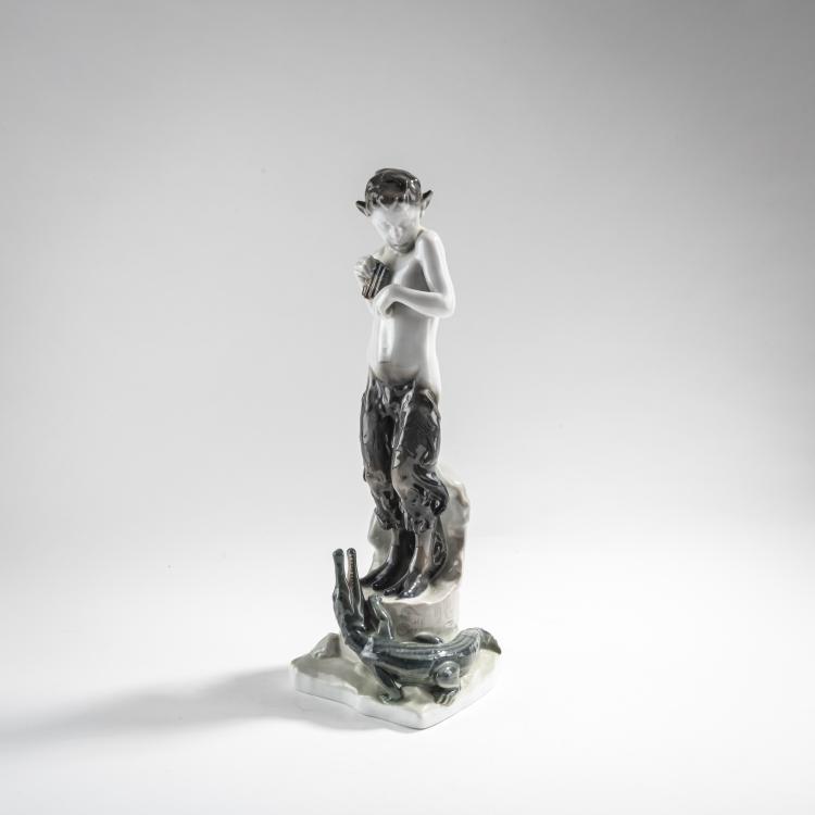 Bild 1 zu Objekt, 'Faun with Crocodile', 1913, Ferdinand Liebermann, Rosenthal, Selb, 176C 645