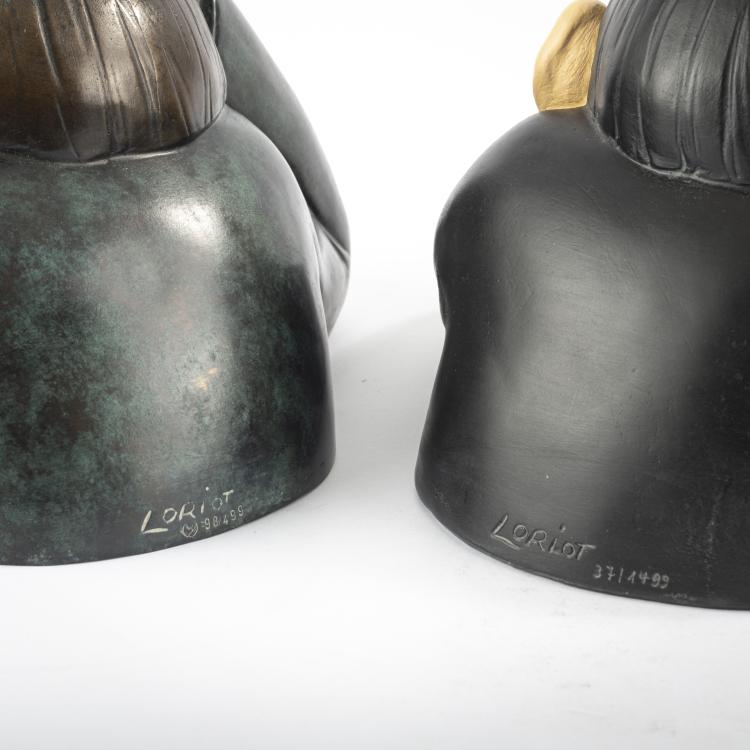 Bild 2 zu Objekt, 2 copies of the sculpture 'Der Denker', c. 2000,  Loriot (Vicco von B&uuml;low), Albrecht, Altrandsberg, 177C 699