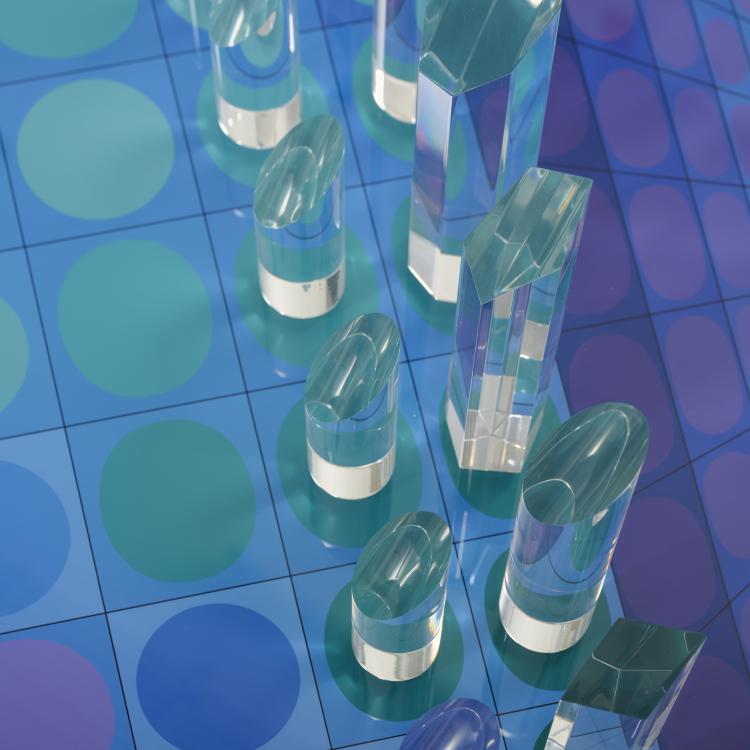 Bild 9 zu Objekt, Schachspiel 'Das Vasarely Schach', 1979, Victor Vasarely, THE HILLIARD COLLECTION, Munich (Ed.), 177C 773