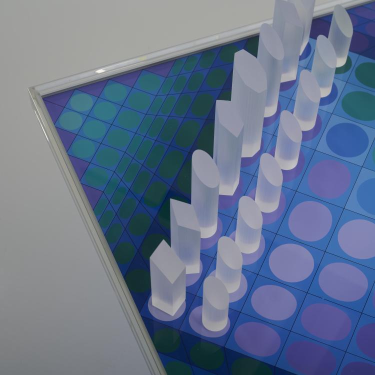 Bild 10 zu Objekt, Schachspiel 'Das Vasarely Schach', 1979, Victor Vasarely, THE HILLIARD COLLECTION, Munich (Ed.), 177C 773
