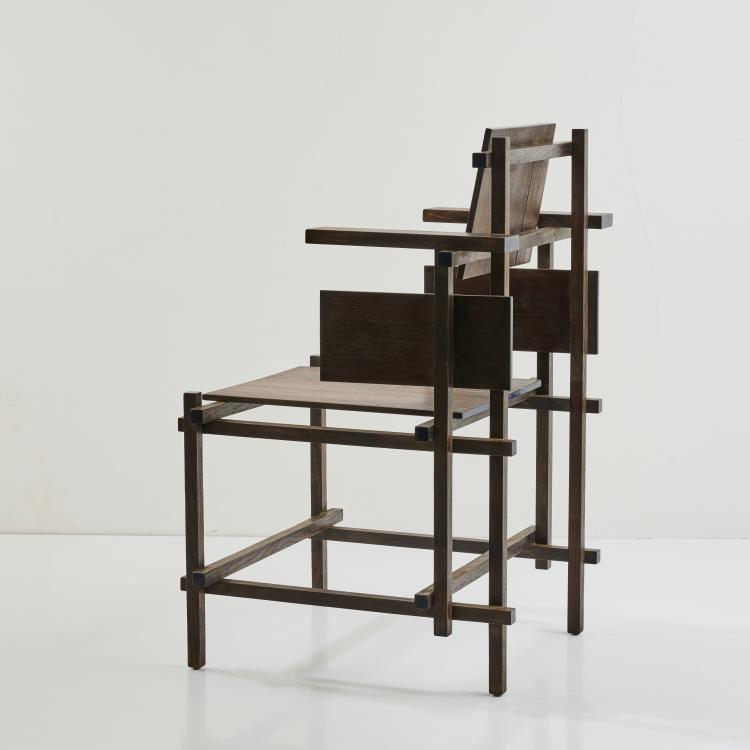 Bild 2 zu Objekt, Sessel 'Hoge Stoel', 1919 (Entwurf), Gerrit Rietveld, G.A. van de Groenekan, De Bilt, 176B 58