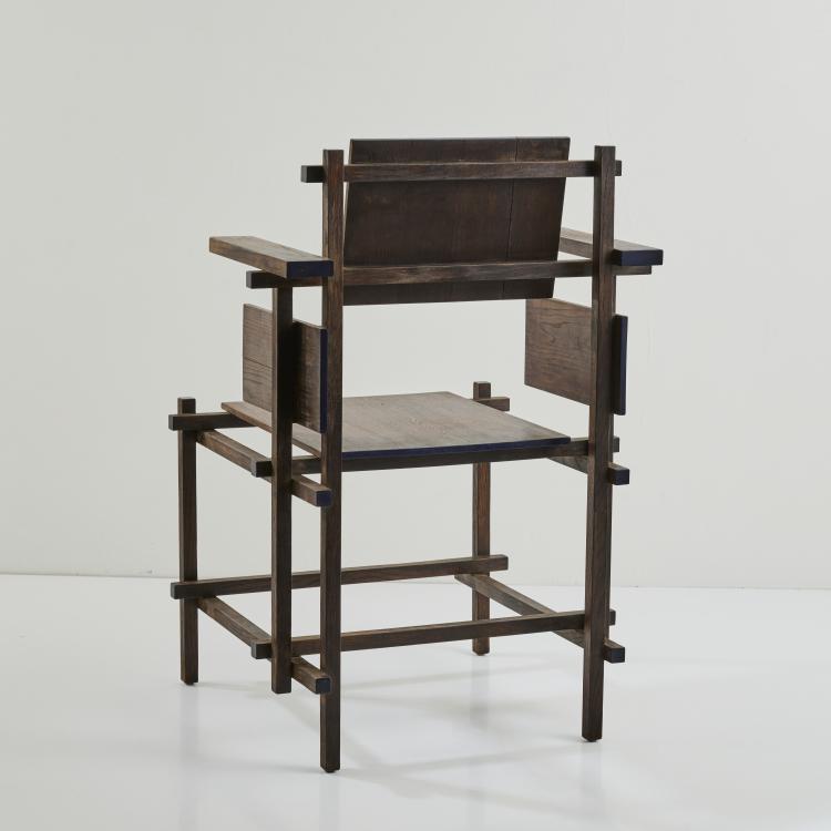 Bild 3 zu Objekt, Sessel 'Hoge Stoel', 1919 (Entwurf), Gerrit Rietveld, G.A. van de Groenekan, De Bilt, 176B 58