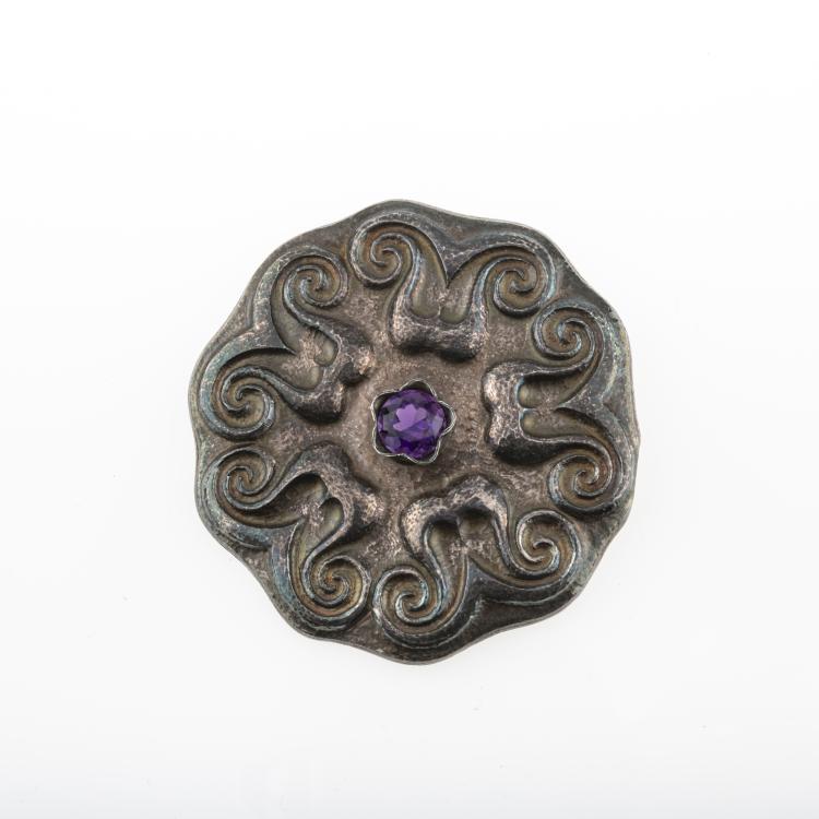 Hauptbild zu Objekt, Anthroposophische Siegelbrosche zum zweiten Mysteriendrama 'Die Pr&uuml;fung der Seele', 1911, Rudolf Steiner,Bertha Meyer-Jacobs,Justina Schachenmann, Meyer-Jacobs, Bertha; Schachenmann, Justina, 176B 95