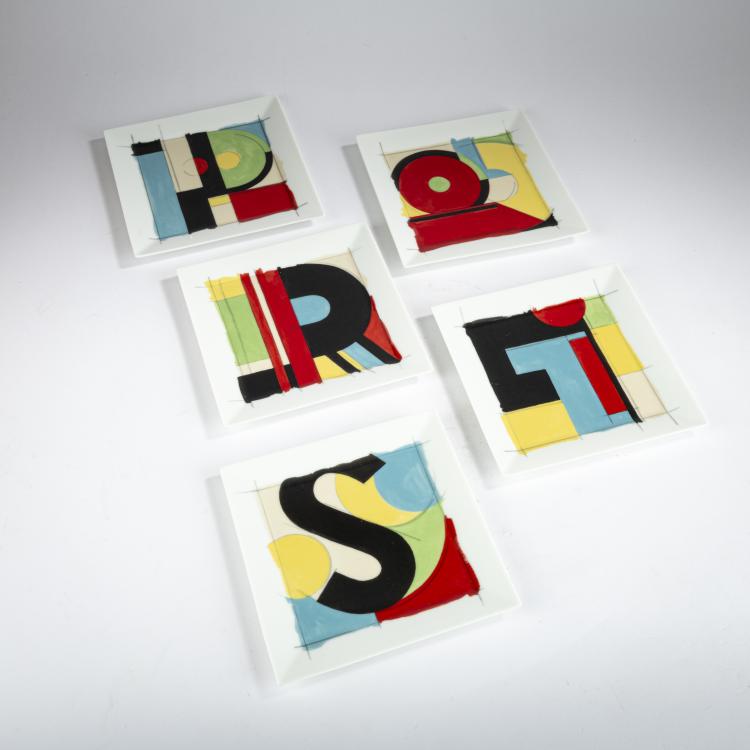 Bild 1 zu Objekt, Schatulle mit f&uuml;nf Tellern 'Paris sur Seine', 2000er Jahre, Herm&egrave;s, Paris, 177A 133