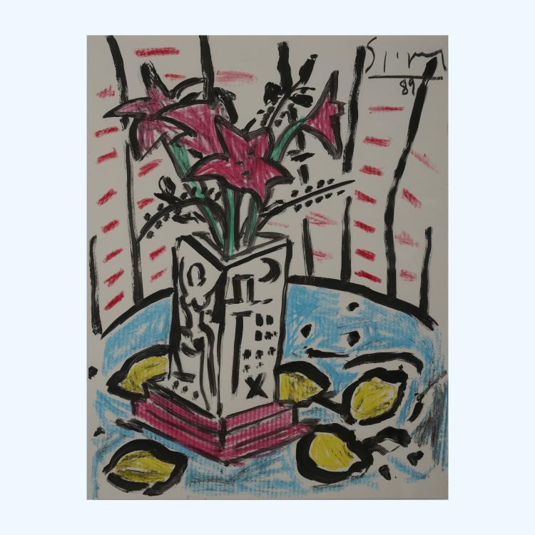 Hauptbild zu Objekt, Zwei Zeichnungen und eine Lithographie, 1989/90, Stefan Szczesny, 177C 769