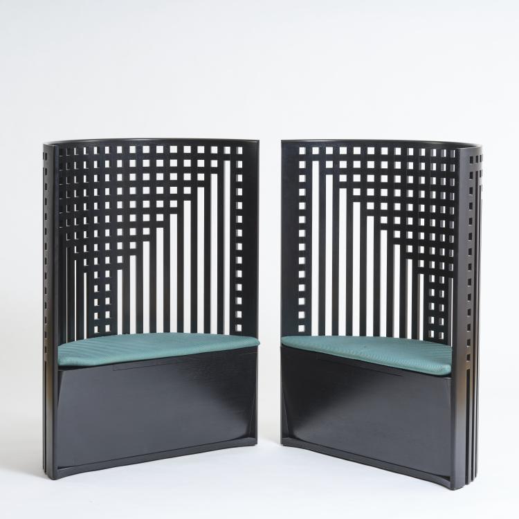 Bild 1 zu Objekt, Zwei Sessel 'Willow I', 1904 (Entwurf), Charles Rennie Mackintosh, Cassina, Mailand / Milan, 177A 218