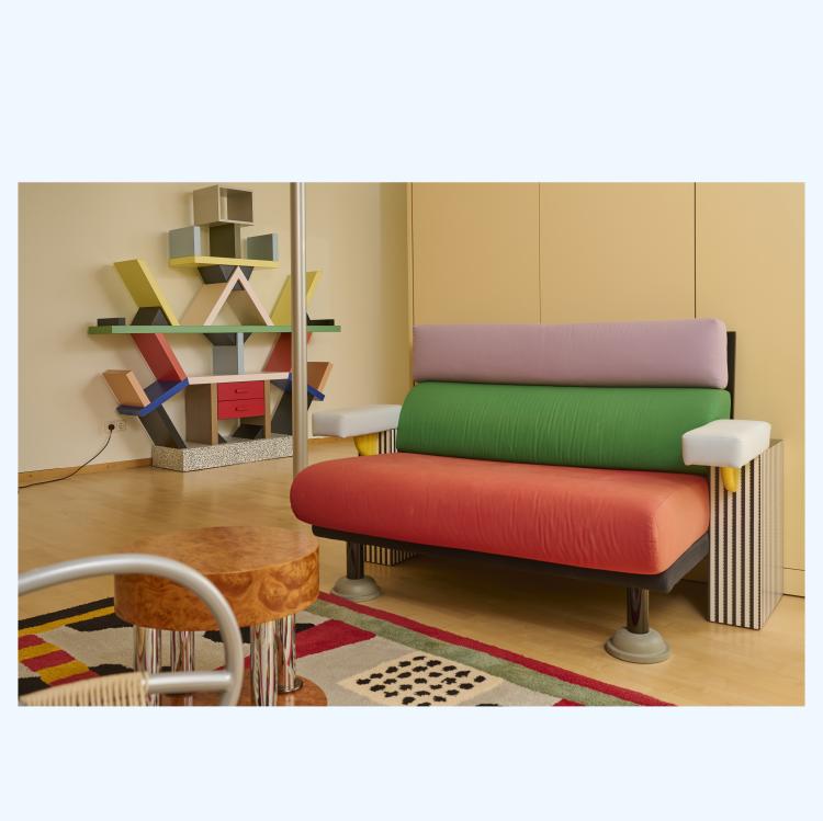 Hauptbild zu Objekt, Two-seater Sofa 'Lido', 1982 (design), Michele De Lucchi, Memphis Milano, 177A 247