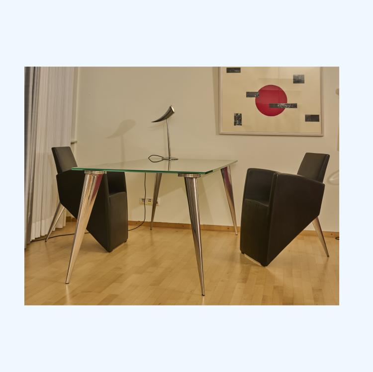 Hauptbild zu Objekt, Two armchairs 'Serie Lang - J', 1984, Philippe Starck, Driade Aleph, Corsico, 177A 265