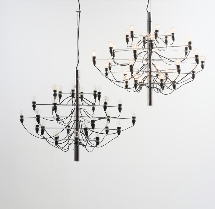 Hauptbild zu Objekt, Zwei Deckenleuchten '2097/30', 1958 (Entwurf), Gino Sarfatti, Arteluce, Mailand / Milan, 177A 227