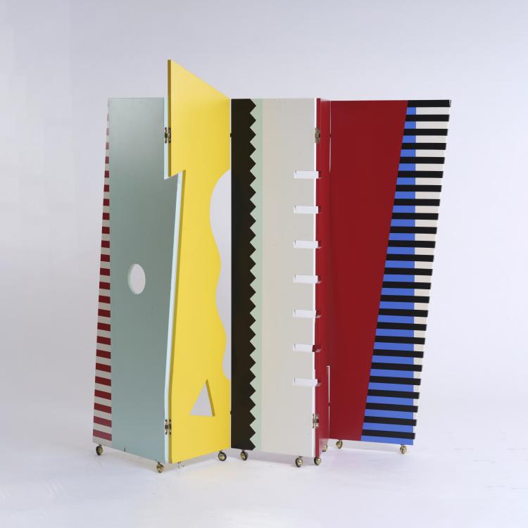 Hauptbild zu Objekt, Folding screen 'Bagatelle', 1992, Dan Friedman, Driade, Corsico, 177A 257