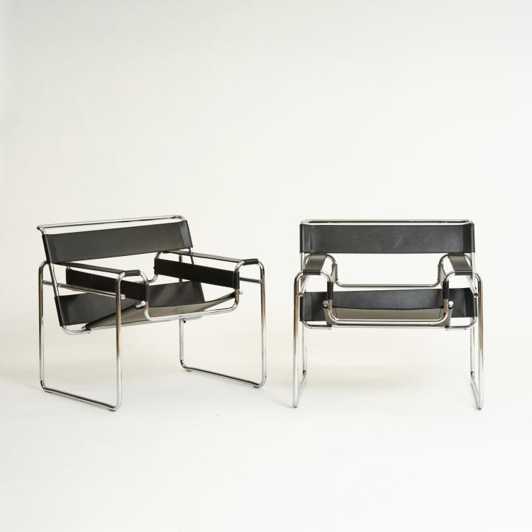 Bild 1 zu Objekt, Two armchairs 'Wassily', 1925 (design), Marcel Breuer, Knoll International, New York, 177A 224