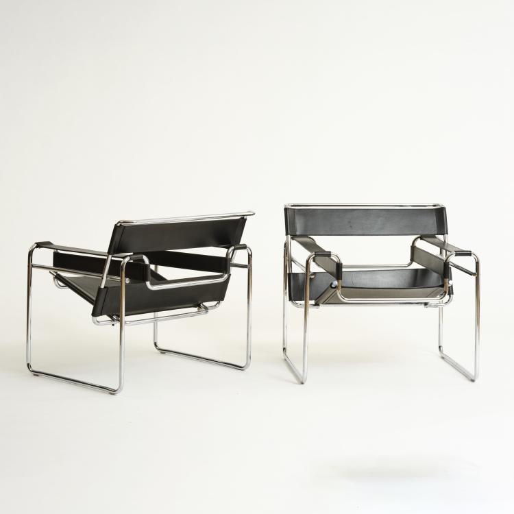 Bild 2 zu Objekt, Two armchairs 'Wassily', 1925 (design), Marcel Breuer, Knoll International, New York, 177A 224