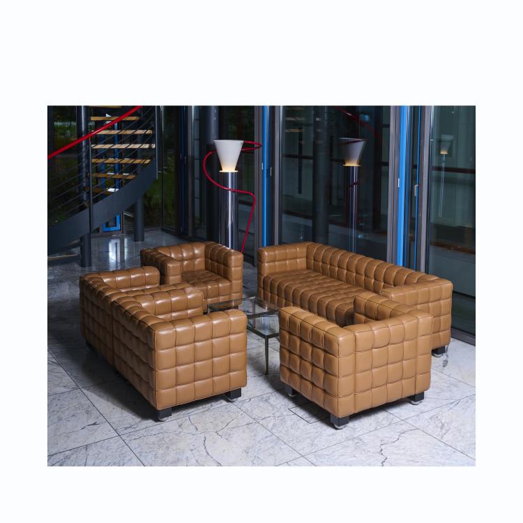 Bild 2 zu Objekt, Dreiersofa 'Kubus', 1910 (Entwurf), Josef Hoffmann, Wittmann M&ouml;belwerkst&auml;tten, Etsdorf, 177A 222