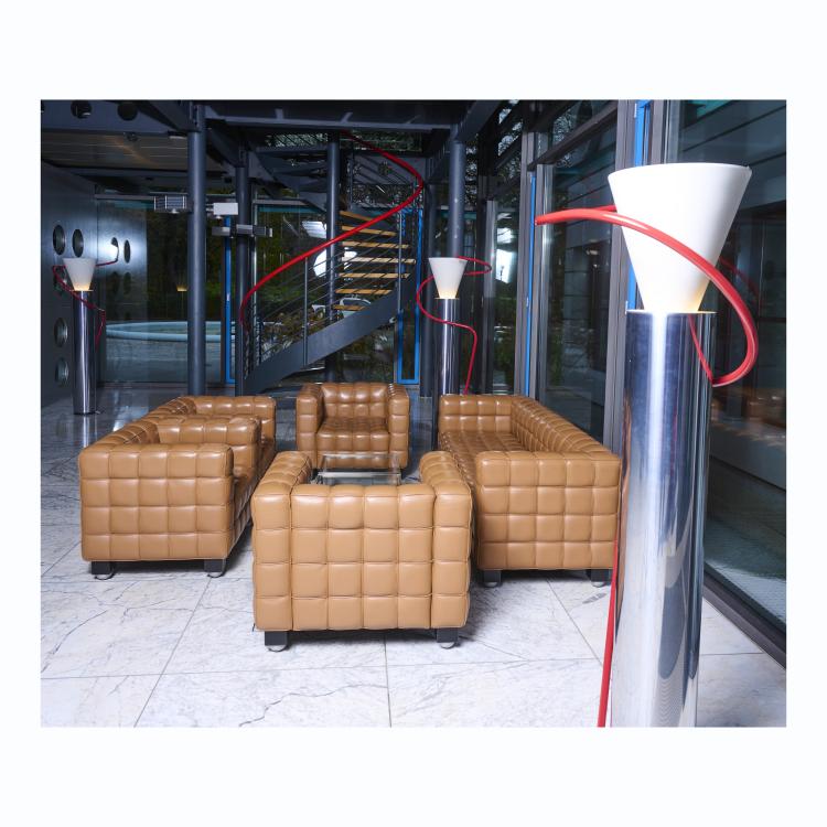 Bild 3 zu Objekt, Dreiersofa 'Kubus', 1910 (Entwurf), Josef Hoffmann, Wittmann M&ouml;belwerkst&auml;tten, Etsdorf, 177A 222