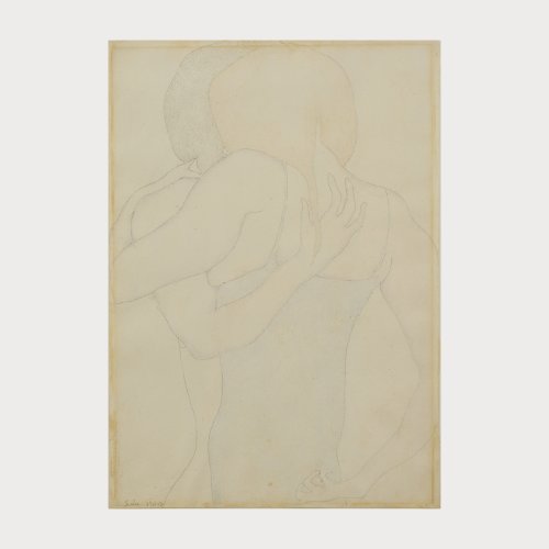 Embracing couple, 1968
