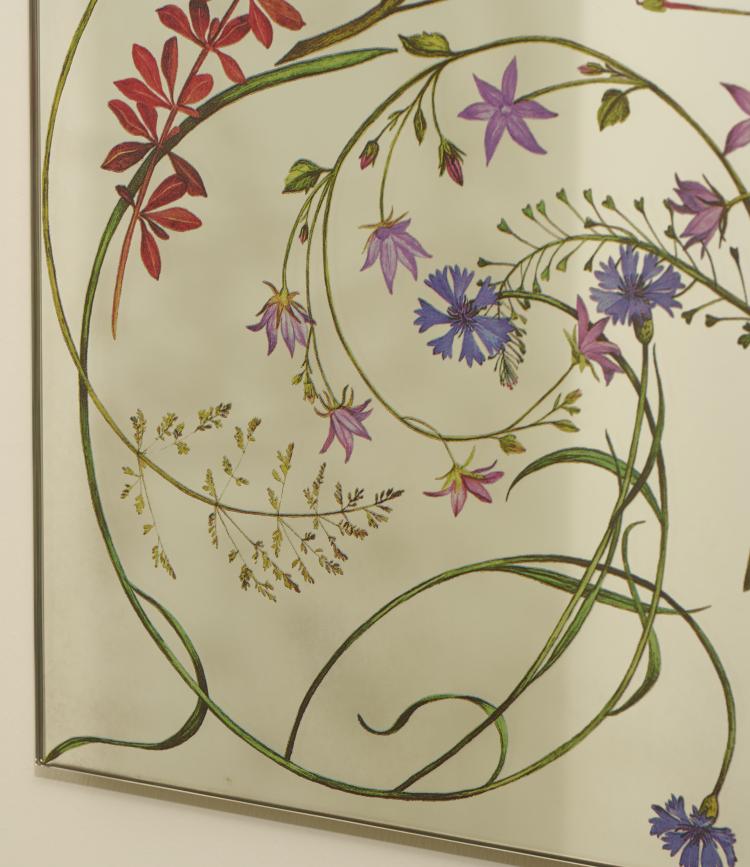 Bild 1 zu Objekt, Two wall mirrors 'Egeto' - 'Wild Herbs', c. 1990, William Bertocco,Vittorio Locatelli, Driade, Corsico, 177A 270