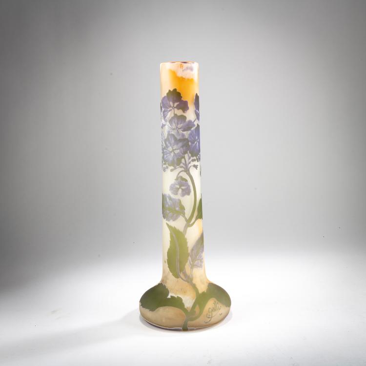 Hauptbild zu Objekt, Stangenvase 'Hortensias', 1905-08, Emile Gall&eacute;, Gall&eacute;, Nancy, 178A 68