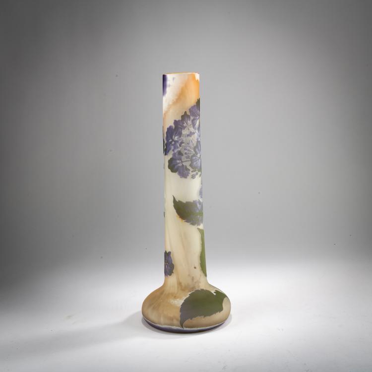 Bild 1 zu Objekt, Stangenvase 'Hortensias', 1905-08, Emile Gall&eacute;, Gall&eacute;, Nancy, 178A 68