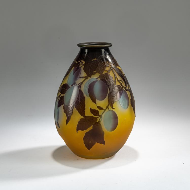 Hauptbild zu Objekt, Vase 'Quetsches', 1925-36, Emile Gall&eacute;, Gall&eacute;, Nancy, 178A 117