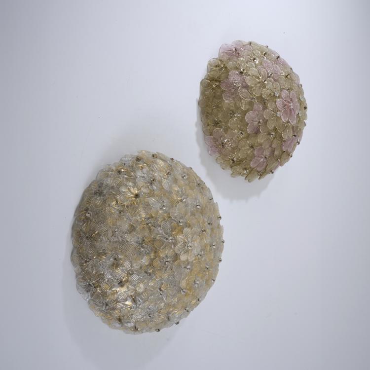 Hauptbild zu Objekt, Zwei Wandappliken, 1940er Jahre (Entwurf), Seguso Vetri d'Arte, Murano, 177A 37