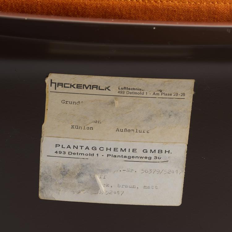 Bild 4 zu Objekt, Zwei Sessel 'Targa', 1970/71, Klaus Uredat, Horn GmbH & Co. KG, Rudersberg, 177A 356