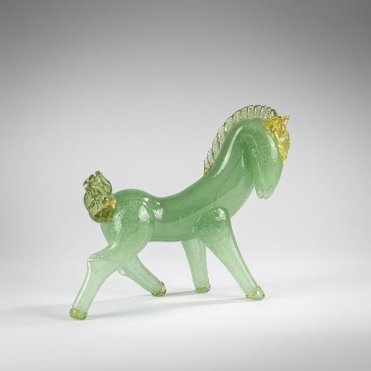 Hauptbild zu Objekt, 'Cavallo a bollicine', um 1929, Napoleone Martinuzzi, Venini & C., Murano, 177B 493