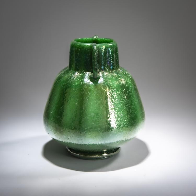Bild 1 zu Objekt, Henkelvase 'Pulegoso', 1932/33, Carlo Scarpa (zugeschrieben), Venini & C., Murano (zugeschrieben), 177B 500