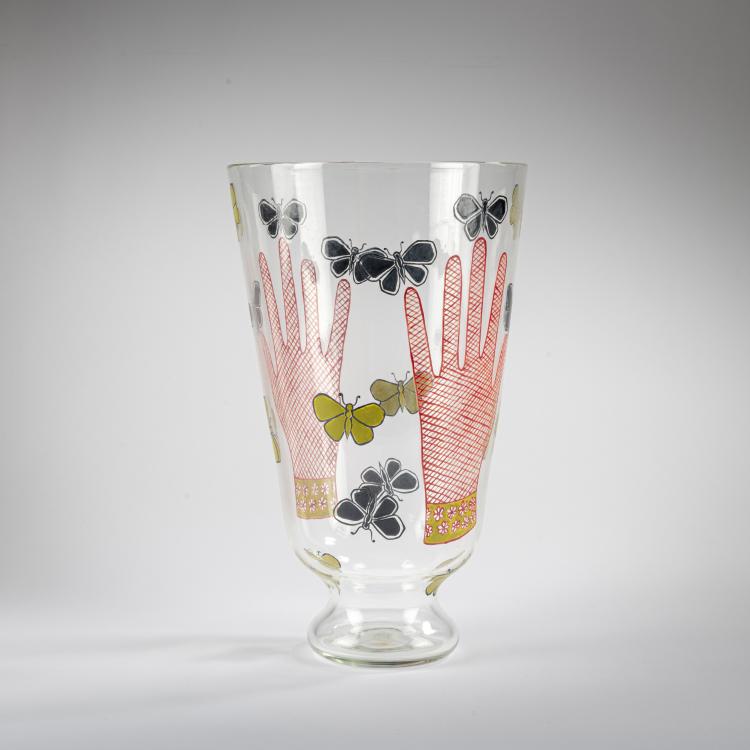 Bild 2 zu Objekt, Vase 'Mani con farfalle', 1940, Piero Fornasetti, S.A.L.I.R., Murano; Fornasetti, Piero, Mailand, 177B 521