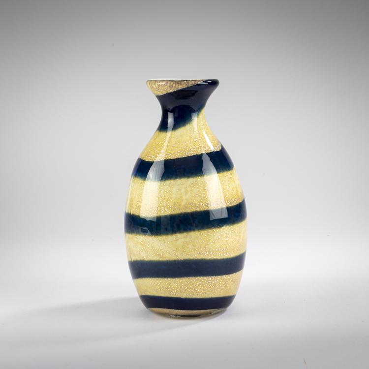 Hauptbild zu Objekt, Vase 'A reazione policrome', um 1950, Giulio Radi, A.Ve.M., Murano, 177B 585