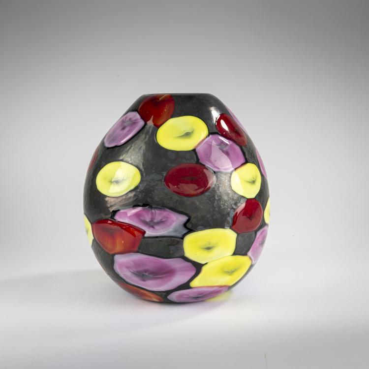 Hauptbild zu Objekt, Vase 'Nerox a petoni', um 1961, Ermanno Toso, Toso, Fratelli, Murano, 177B 590
