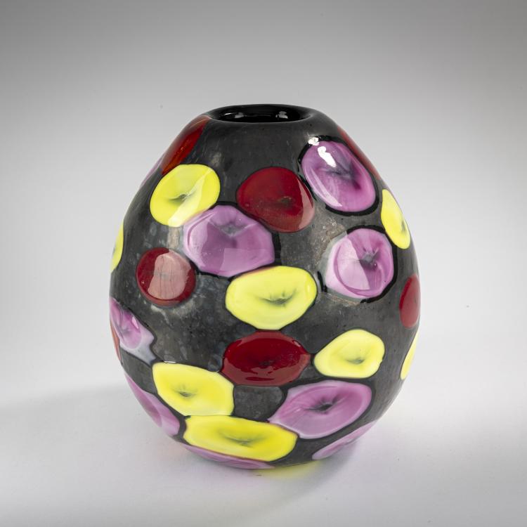 Bild 1 zu Objekt, Vase 'Nerox a petoni', um 1961, Ermanno Toso, Toso, Fratelli, Murano, 177B 590