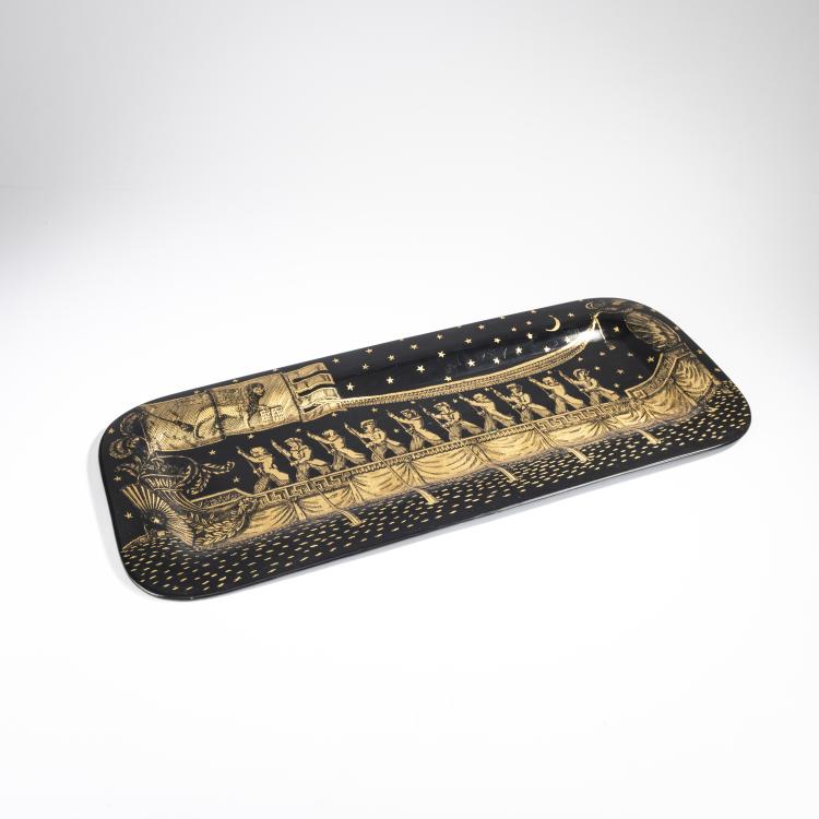 Hauptbild zu Objekt, Tablett 'Bissona', 1950er Jahre (Entwurf), Piero Fornasetti, Fornasetti, Mailand / Milan, 177A 75