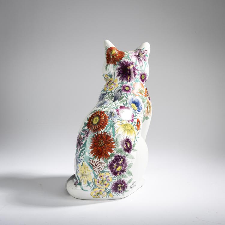 Bild 1 zu Objekt, Katze 'Gatto seduti fiorato', 1960er Jahre (Entwurf), Piero Fornasetti, Fornasetti, Mailand / Milan, 177A 78