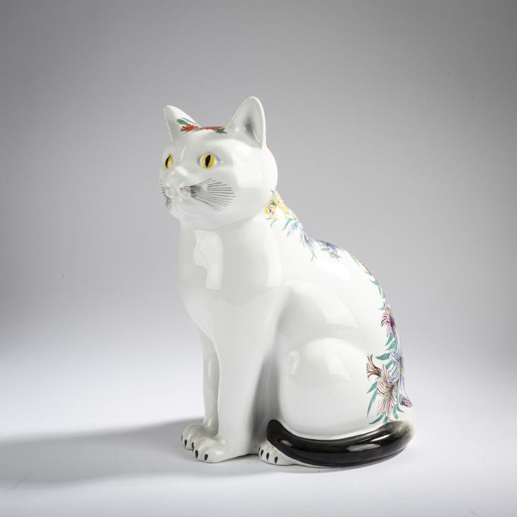 Bild 2 zu Objekt, Katze 'Gatto seduti fiorato', 1960er Jahre (Entwurf), Piero Fornasetti, Fornasetti, Mailand / Milan, 177A 78