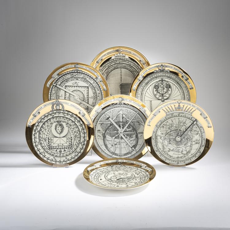 Bild 1 zu Objekt, Seven Plates 'Astrolabio', 1965-71, Piero Fornasetti, Fornasetti, Mailand / Milan, 177A 81