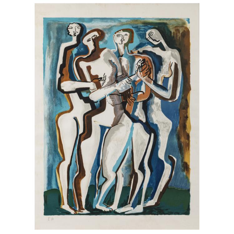 Hauptbild zu Objekt, 'La Famille', 1960, Ossip Zadkine, 177C 646