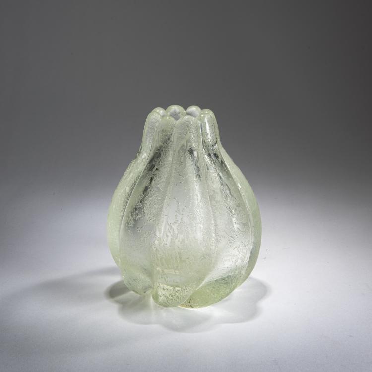 Hauptbild zu Objekt, Vase 'Cristallo corroso iris&egrave;', 1942, Flavio Poli, Seguso Vetri d'Arte, Murano, 177B 525