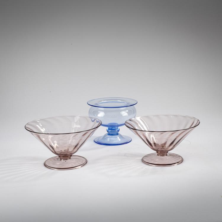 Hauptbild zu Objekt, Drei Schalen, um 1925, Cappellin, M.V.M., Murano, 177B 485