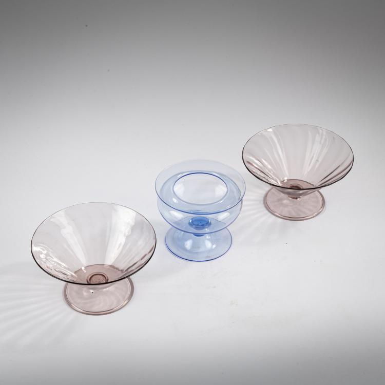 Bild 1 zu Objekt, Drei Schalen, um 1925, Cappellin, M.V.M., Murano, 177B 485