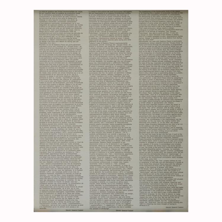 Bild 1 zu Objekt, Poster f&uuml;r Ausstellung Pesce, C&B, Cassina, Palais du Louvre, Paris, 1970, Gaetano Pesce, 177A 116