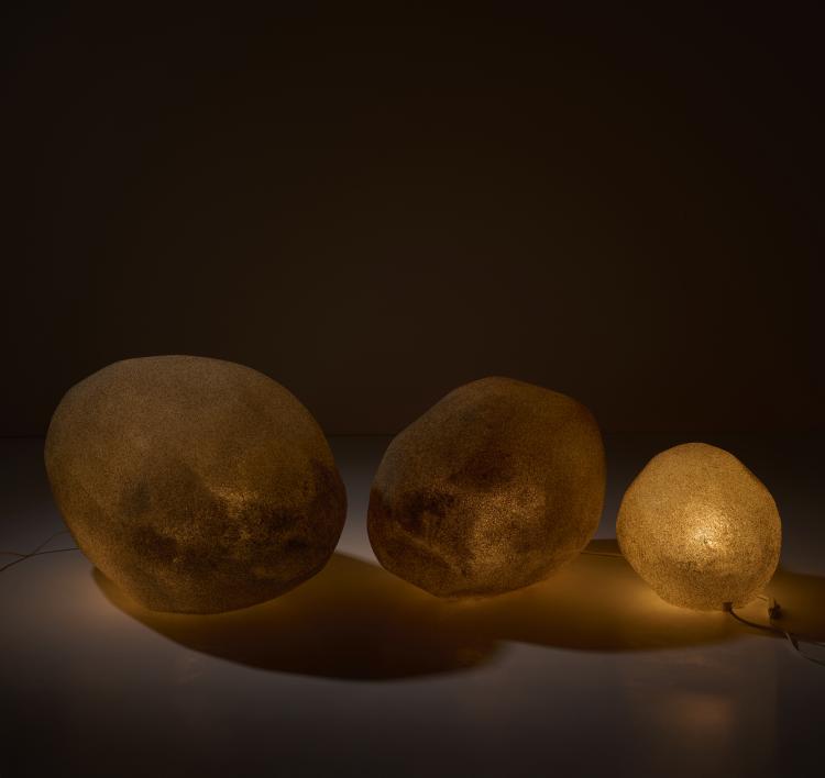 Hauptbild zu Objekt, Three luminous stones 'Sassi', 1960s, Italien / Italy, 177A 335