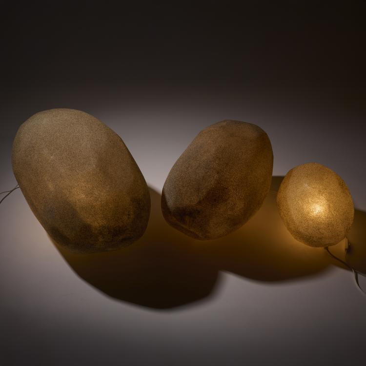 Bild 2 zu Objekt, Three luminous stones 'Sassi', 1960s, Italien / Italy, 177A 335