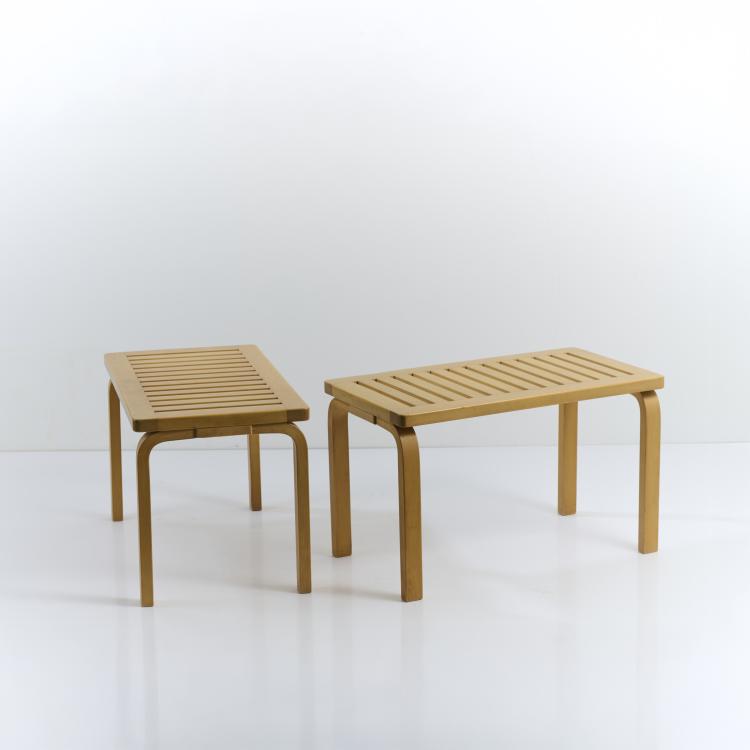 Hauptbild zu Objekt, Zwei Sitzb&auml;nke '153B', 1945 (Entwurf), Alvar Aalto, Artek, Helsinki, 177A 47
