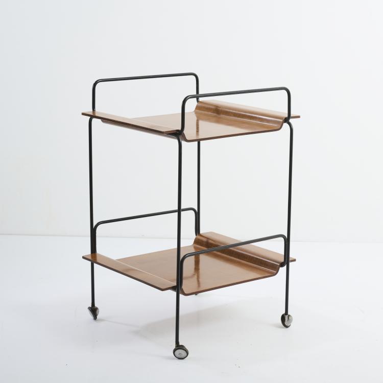 Hauptbild zu Objekt, Servierwagen auf Rollen, 1960er Jahre, Franco Campo (zugeschrieben),Carlo Graffi (zugeschrieben), Home, Turin (zugeschrieben), 177A 300