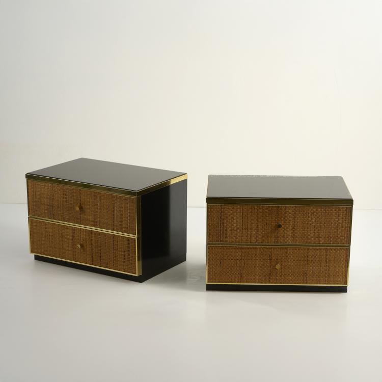 Hauptbild zu Objekt, Zwei Nachttische, 1970er Jahre, Nucci Valsecchi (zugeschrieben), Vivai Del Sud, Rom / Rome, 177A 390