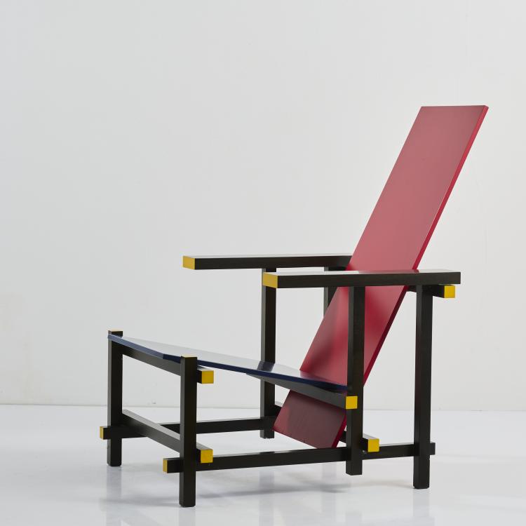 Hauptbild zu Objekt, Armlehnsessel 'Rot-Blau', 1918 (Entwurf), Gerrit Rietveld, Cassina, Mailand /Milan, 177A 6