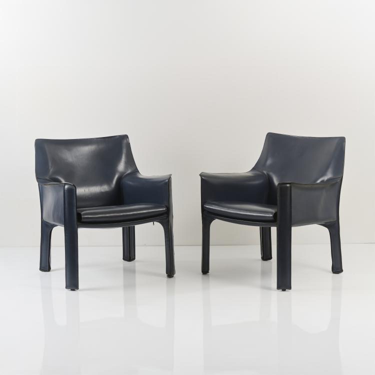 Hauptbild zu Objekt, Zwei Armlehnsessel 'CAB 413', 1977 (Entwurf), Mario Bellini, Cassina, Mailand / Milan, 177A 398